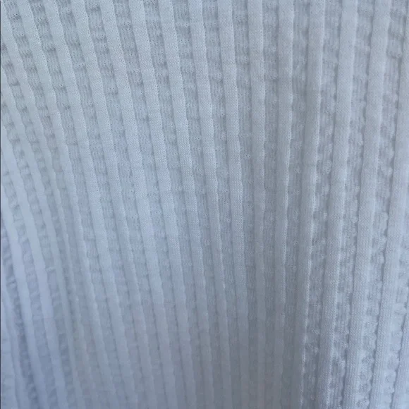 L.L. Bean White Waffle Knit Zip Hoodie 100% Peruvian Cotton Medium Women’s - Picture 4 of 10